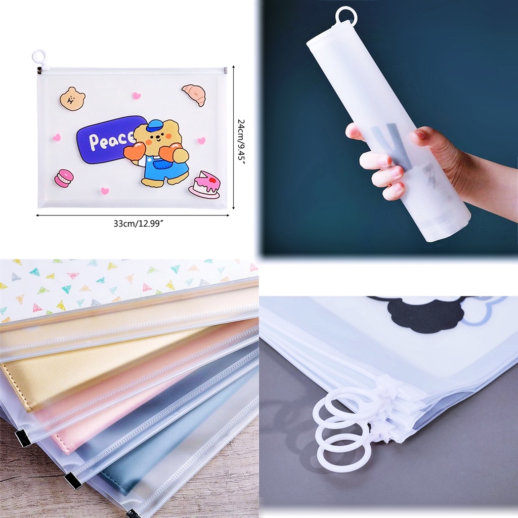 แฟ้มใส่เอกสารA4 แฟ้มซอง ซิปล็อค แฟ้มใส่เอกสาร แฟ้มซิปใส่เอกสาร ขนาด A4 ลายการ์ตูน กระเป๋าใส่เอกสาร