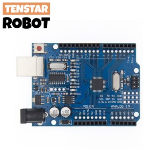 Uno R3 SMD- Atmel ATMEGA328P/168P V3 - Extra I/O Pinout - ไดรเวอร์ CH340G DCCDuino เข้ากันได้กับ Arduino IDE