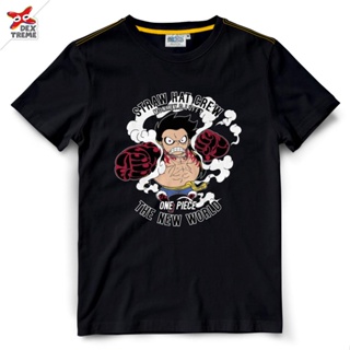 เสื้อสาวอวบ เสื้อยืดแฟชั่น ลายน่ารัก    เสื้อยืดวันพีช One Piece 1293-BK Luffy GEAR4 เสื้อคู่วินเทจ_49