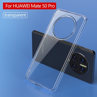 สําหรับ Huawei Mate 50,50 Pro เคส ELVEV กึ่งโปร่งใส PC + TPU กันชน เคสกันกระแทก