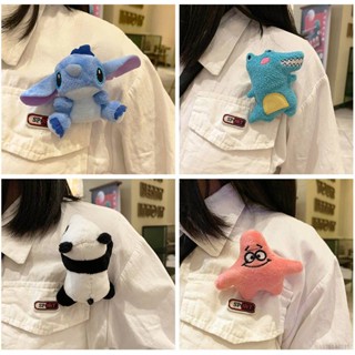 เข็มกลัด จี้ตุ๊กตา Stitch Patrick Star เครื่องประดับแฟชั่น