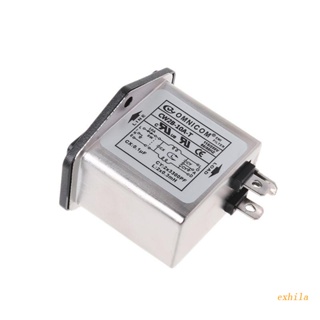 Exhila CW2B-10A-T EMI ตัวกรองพลังงาน เฟสเดียว ซ็อกเก็ตเครื่องปรับอากาศ AC 115/250V