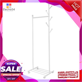 CLOTH ราวแขวนผ้าพร้อมที่แขวนเอนกประสงค์55x43x170cm สีขาว PLIMCLOTH RACK WITH HANGER 55x43x170cm WHITE PLIM