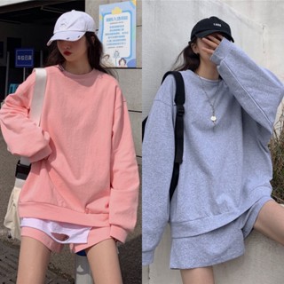 พร้อมส่ง 2 สี 🥛🦒 Simta set เซตเสื้อแขนยาวกางเกงขาสั้น (เซต 2 ชิ้น) (36539)