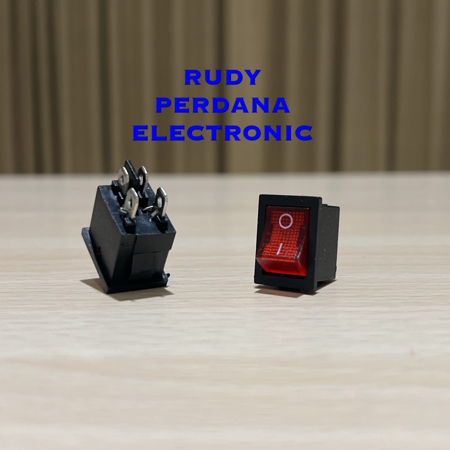 สวิตช์โยกเปิดสวิตช์ปิด 4 PIN LED BOX 6A 250V 10A 125V - 21MM 15MM 21x15 MM