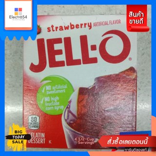 Jell-o Gelatin Desert Strawberry วุ้นเจลาติน สำเร็จ รูป 85gJell-o Gelatin Desert Strawber