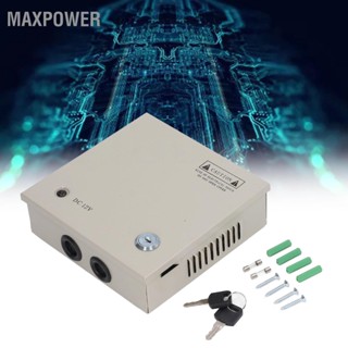 Maxpower พาวเวอร์ซัพพลายกล้องวงจรปิด 4 ช่อง 12V 3A พร้อมกล่องโลหะล็อค 110V 220V