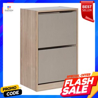 cabinet ตู้รองเท้าบานสวิง 2 บาน KASSA รุ่น ลายผ้า ขนาด 50 ซม. สีครีมShoe cabinet swinging 2 doors KASSA model fabric pat