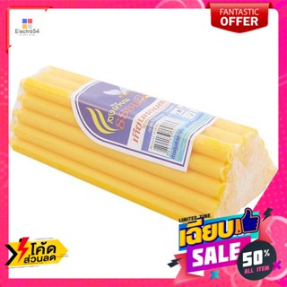 แสงเทียนธรรมวิทย์ เทียน เบอร์15 สีเหลือง แพ็ค 25 เล่ม Saeng Thammawit candle, number 15, yellow, pack