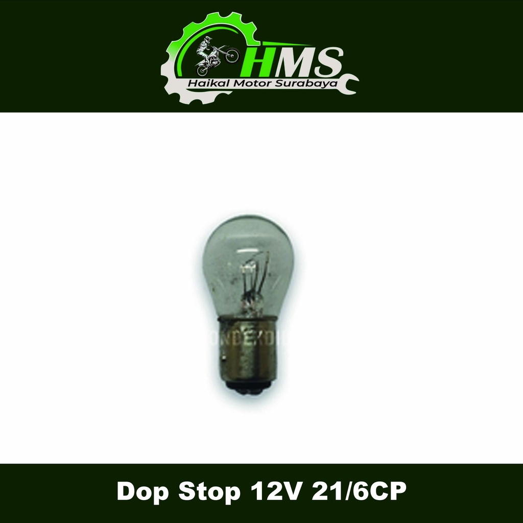 12V 21/6CP (1016) Denshin Stop Cap - หลอดไฟเบรคหลังคู่ GRAND GL PRO BEAT VEGA MIO SMASH KAZE Univers