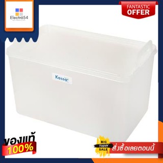 กล่องเอนกประสงค์พร้อมฝาปิดและหูจับ KASSA HOME รุ่น STW-MAGGI-L ขนาด 42 x 25 x 30 ซม. สีขาวMultipurpose Box with Lid and