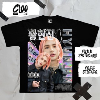 2022 KPOP HWANG HYUNJIN STRAYKIDS CLOOTEE Streetwear Men t shirt Women_11