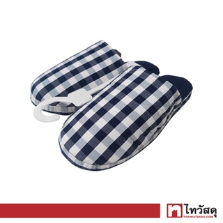 KASSA HOME รองเท้าใส่ในบ้าน Gingham รุ่น NPPC2299 ไซซ์ 41 สีน้ำเงิน