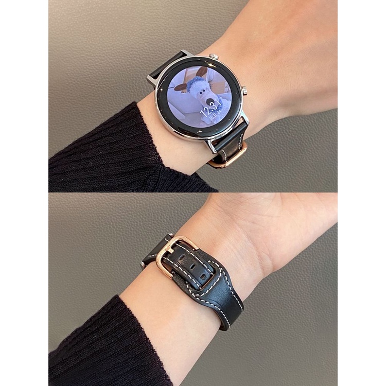 สายนาฬิกาข้อมือหนัง เอวสูง ขนาดเล็ก แฟชั่น สําหรับ Samsung galaxy watch 4 5 5Pro
