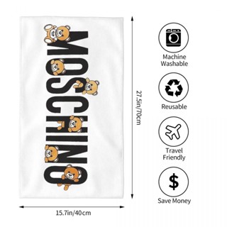 Moschino (3) ผ้าขนหนู ทรงสี่เหลี่ยม ดูดซับน้ํา 70x40 ซม. สําหรับเล่นกีฬา โยคะ ฟิตเนส วิ่ง กลางแจ้ง