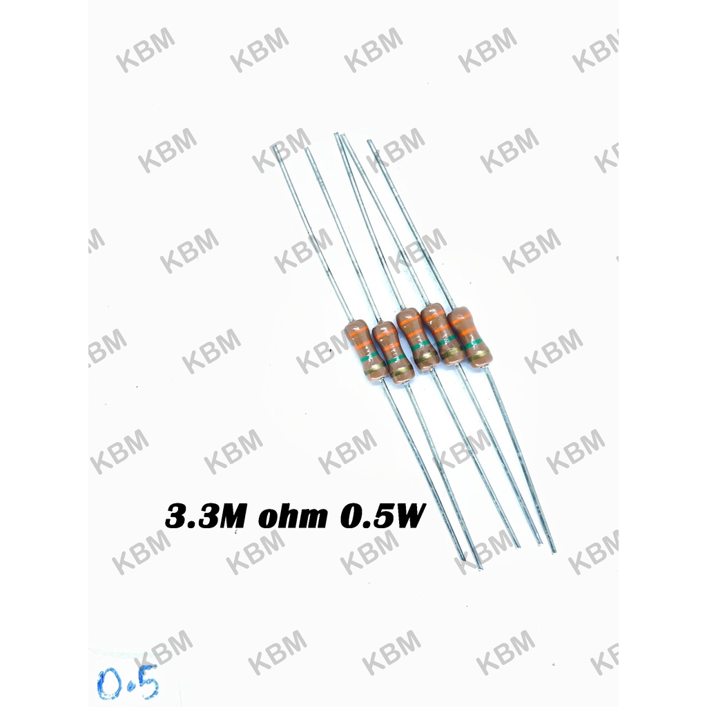 Resistor ตัวต้านทาน 3M ohm 0.5W 1W 3.3M ohm 0.125W 0.25W 0.5W 1W 3.9M ohm 0.25W  0.5W 1W