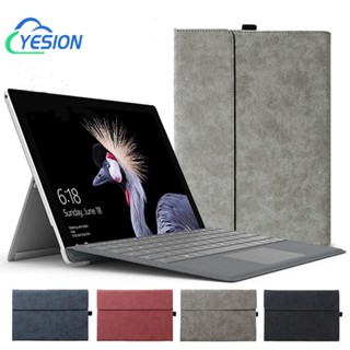 เคสคีย์บอร์ด for Microsoft Surface Pro 8 Pro 7 7plus 6 5 4 13 inch PU หนัง ฝาครอบขาตั้งแท็บเล็ต Go 1 2 3 Case