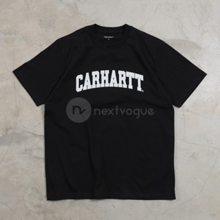 Carhartt เสื้อคอกลม แขนสั้น ผ้าฝ้าย พิมพ์ลายตัวอักษร สไตล์มินิมอล