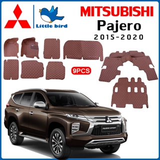 Little Bird พรมปูพื้นเข้ารูปรถยนต์ Mitsubishi Pajero 2015-2020 (หนัง PVCมี12สี) พรมปูพื้นรถยนต์ พรมปูพื้นเข้ารูปรถยนต์