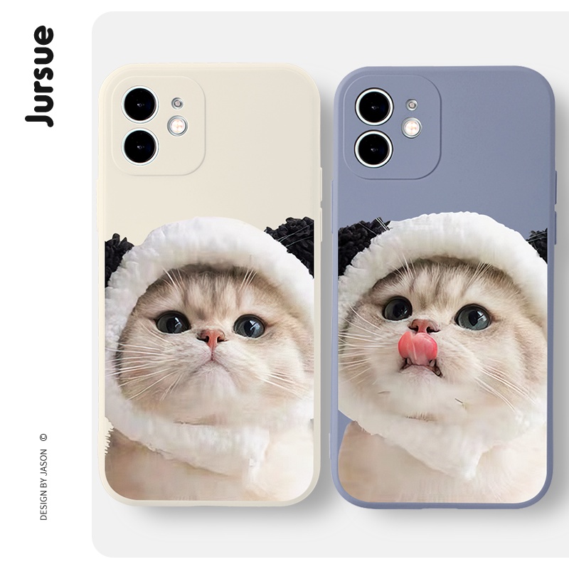 JURSUE เคสคู่ เคสไอโฟน คู่รัก กันกระแทกซิลิโคนนุ่มการ์ตูนน่ารักตลก เคสโทรศัพท์ Compatible for iPhone 16 15 14 13 12 11 Pro Max SE 2020 X XR XS 8 7 Plus พลัส XYH1165