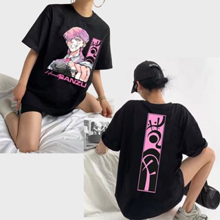 Anime Tokyo Revengers Sanzu Haruchiyo Double Sided Print Tshirt Bonten Gang Logo T Shirt Men Women C_07