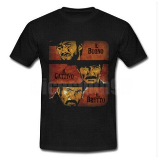 T-Shirtเสื้อยืด พิมพ์ลาย The Bad The Ugly The Good Clint Eastwood สไตล์คลาสสิก สําหรับผู้ชาย BNbkpk92LFljih76 S-5XL