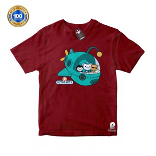 เสื้อเชิ้ต ผ้าฝ้าย ลาย OCTONAUTS MOTIF UNISEX COTTUN สําหรับเด็ก (ฟรีชื่อ)