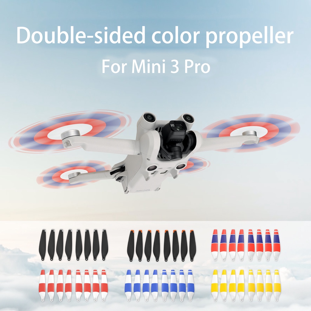 เหมาะสําหรับ DJI Mini 3 Pro ใบพัด 6030F ใบมีดสีสองด้านขนาดเล็กเสียงรบกวนต่ํา Wing 8 ชิ้นอุปกรณ์เสริม