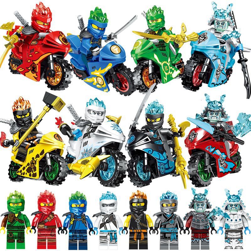 ฟิกเกอร์รถจักรยานยนต์ Phantom Ninja Assembled ed Minifigures DIY 31050