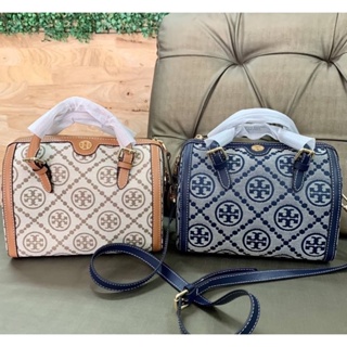 พร้อมส่ง ..!! TORY BURCH FACTORY MONOGRAM JACQUARD BOSTON BAG