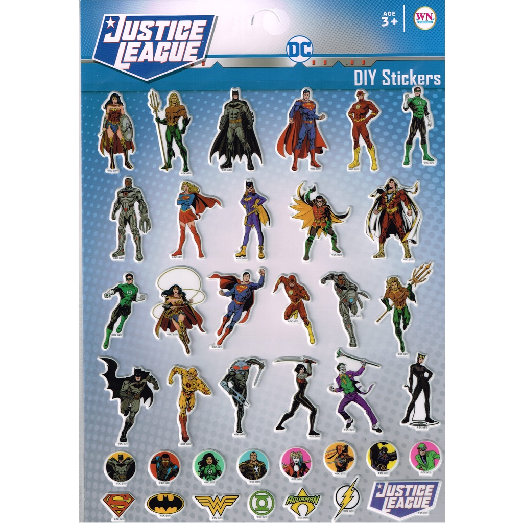 สติ๊กเกอร์โฟม Justice League