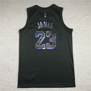 ลดกระหน่ํา 2021 ซีซั่น NBA Los Angeles Lakers #23 เสื้อกีฬาบาสเก็ตบอล ปักลาย LeBron James Rainbow version CGicin91LDglch47