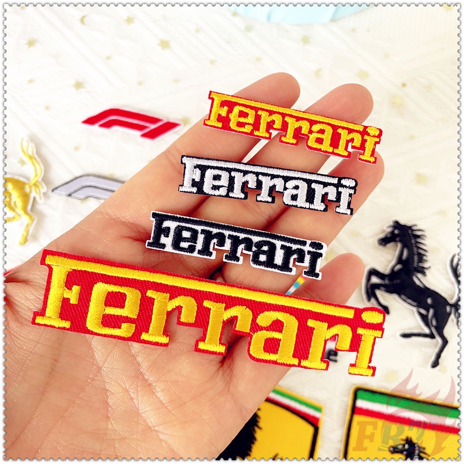 ☸ F1: We Race As One - Ferrari แผ่นแพทช์รีดติดเสื้อ ☸ แผ่นแพทช์รีดร้อน ปักลาย Diy สําหรับติดตกแต่งเสื้อผ้า 1 ชิ้น