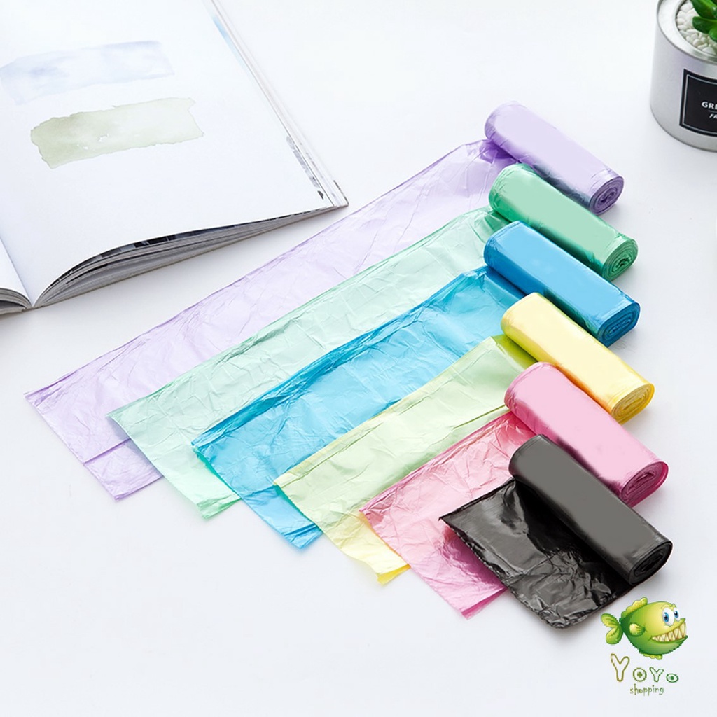 YOYO ถุงขยะม้วนแพค  ราคาประหยัด แบบม้วน ถุงขยะ Color Waste Bags