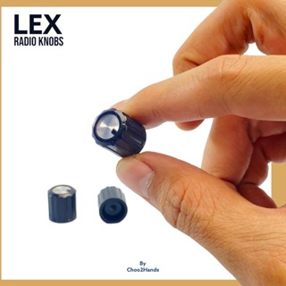 ลูกบิดโวลลุ่ม ญี่ปุ่น แกนผ่า ◒ 3mm. ลูกบิดวิทยุ ลูกบิดวอ ลูกบิดเครื่องเสียง Radio Knobs LEX (2-4ชิ้น/Pcs.)