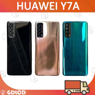 ฝาหลัง Huawei P Smart 2021 Y7A PPA-LX2 LX3 เคสแบตเตอรี่ด้านหลัง แบบพลาสติก พร้อมกาวเลนส์กล้อง สําหรับ