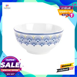 Blue ชามพอร์ซเลนทรงกลม Blowy Blue Kassa Home รุ่น Hjcwp-2134-B1 ขนาด 4 นิ้ว สีฟ้า - ขาวblowy Blue Round Porcelain Bowl