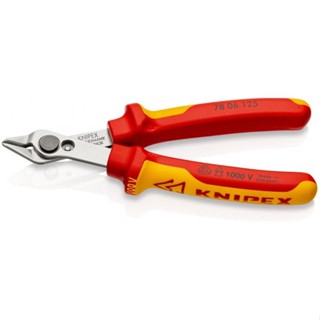 KNIPEX Electronic Super Knips VDE 125 mm คีมตัดสำหรับงานอิเล็กทรอนิกส์ 125 มม. รุ่น 7806125