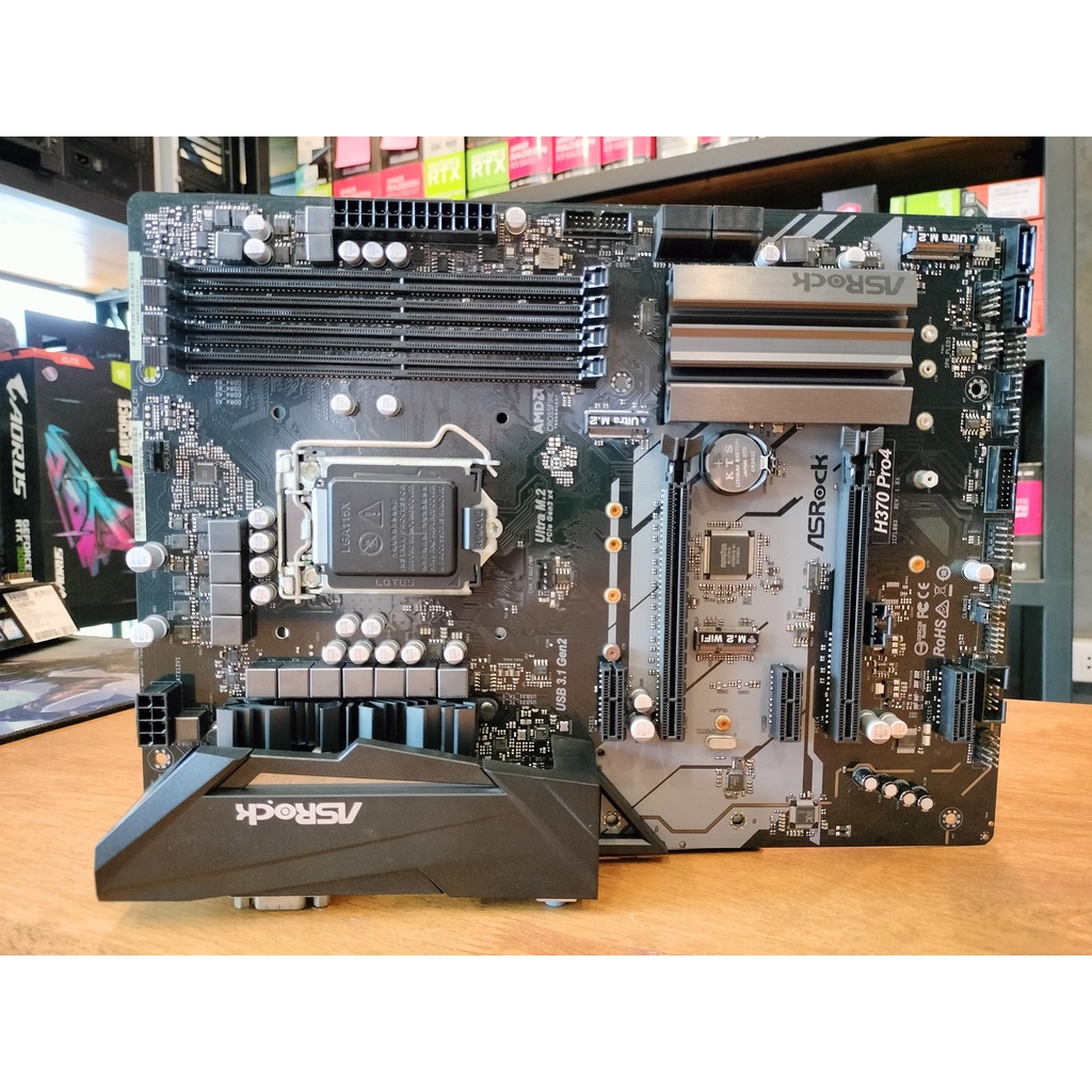 MAINBOARD (เมนบอร์ด) 1151 ASROCK H370 PRO4 ใส่เจน8-9