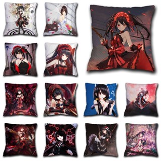 ปลอกหมอน ผ้าโพลีเอสเตอร์ ลาย Tokisaki Kurumi Wang DATE A LIVE สําหรับตกแต่งบ้าน โซฟา รถยนต์ (ไม่มีแกน)