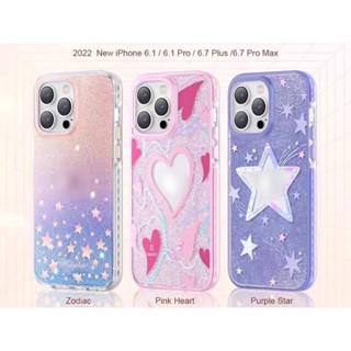 เคสกลิตเตอร์พิมพ์ลายกันกระแทกรุ่น14/14pro/14plus/14promaxสินค้าพร้อมส่ง