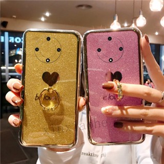 เคสโทรศัพท์มือถือ ลายกลิตเตอร์ พร้อมแหวนขาตั้ง สําหรับ Honor X9a 5G Be Loved