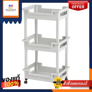 ชั้นวางอเนกประสงค์ล้อเลื่อน 3 ชั้น KASSA HOME รุ่น STW-Shelfy ขนาด 48 x 36 x 85 ซม. สีเทา3-Tier Multipurpose Shelf  STW-