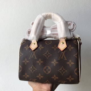 LOUIS VUITTON SPEEDY MONOGRAM CANVAS MINI CROSSBODY BAG กระเป๋าหลุยส์วิตตอง ทรงหมอน mini size