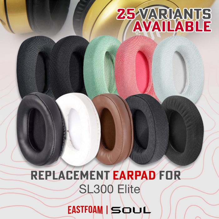 Earpad Earcup Soul SL300 ELITE SL 300 SL-300 Pad โฟมโฟมแผ่นรองหูฟัง