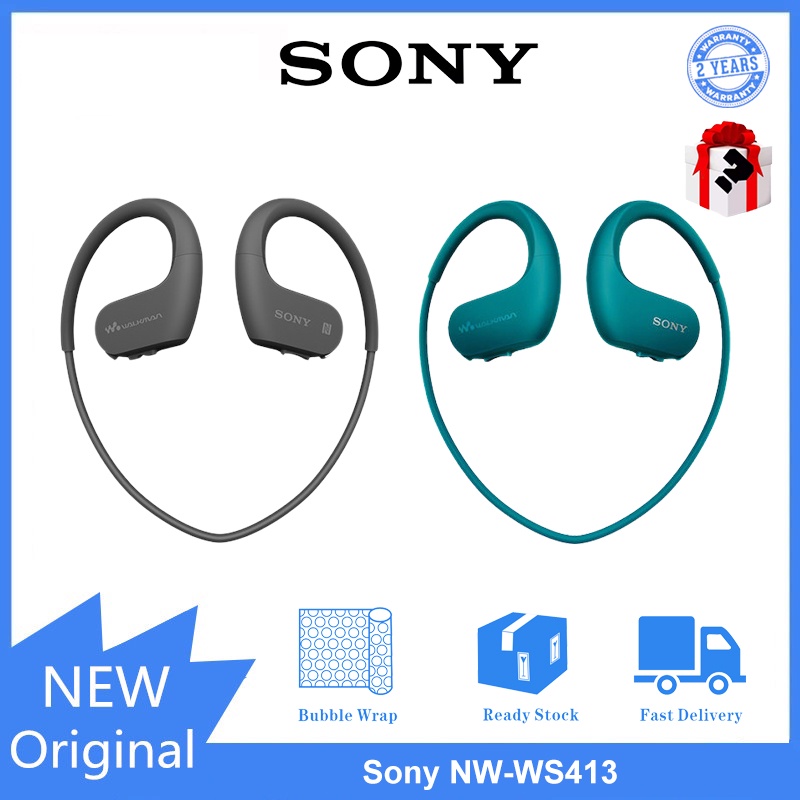 Sony NW-WS413 ชุดหูฟังเครื่องเล่นเพลง MP3 กันน้ํา สําหรับว่ายน้ํา เล่นกีฬา
