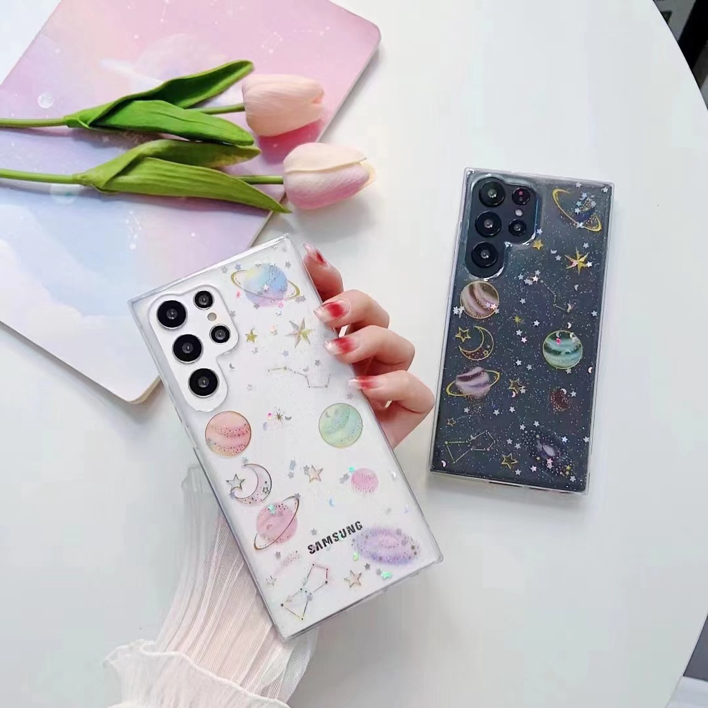 ดาวเคราะห์จักรวาล ซองโทรศัพท์ Samsung Galaxy S25 Ultra S24 FE S24 Ultra S23 Ultra 23 Plus S22Ultra S