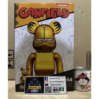 BEARBRICK GARFIELD GOLD CHROME Ver. 100％ &amp; 400％