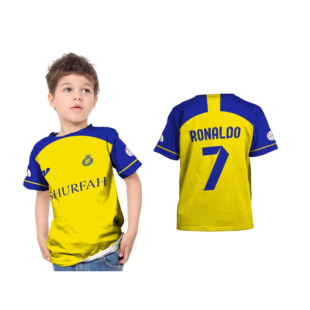 Al Nasr Team Ronaldo Football Jersey เสื้อยืดเด็ก