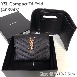 GRABITYOUROWN brandnew  ysl tri fold wallet